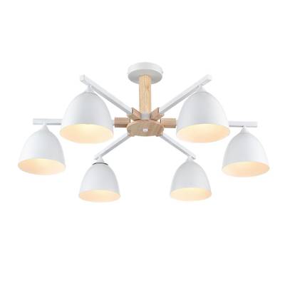 8095/6C MODERNI LN25 268 белый/белый металл, дерево/металл Люстра потолочная Е27 6*60W 220V COLANGE