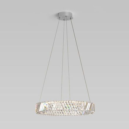 Светодиодная хрустальная люстра 101004 LED никель хрусталь Strotskis