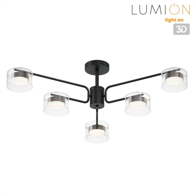 8349/6C COMFI LN26 232 черный/прозрачный, металл/стекло Светильник потолочный LED GX53 6*7W 220V NATALINA