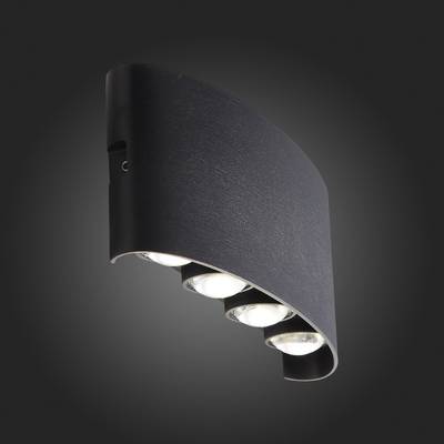 SL089.401.08 Светильник уличный настенный ST-Luce Черный кварцевый LED 8*1W 4000K