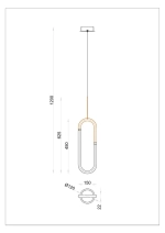 Подвесной светильник Arte lamp LUMINO A2233SP-20GO, 1хLED