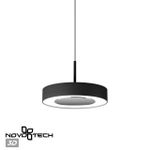 359281 OVER NT23 193 черный Светильник накладной светодиодный IP20 LED 18W 85-265V 1350Лм 3000К MIRROR