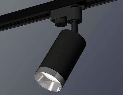Комплект трекового светильника XT6323062 SBK/PSL черный песок/серебро полированное MR16 GU5.3 (A2521, C6323, N6132)