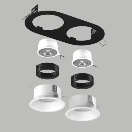 D6570606BMOD Светильник DOMINO ROUND  под LED модуль/лампу МR16 (214657+214606+214606+214007+214007)