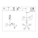 SLE125112-05 Люстра потолочная Серый, Золотой/Серый, Темное дерево E14 5*40W