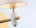 Светильник настенный LH75047 BS/WH латунь/белый E14 max 40W 230*140*270