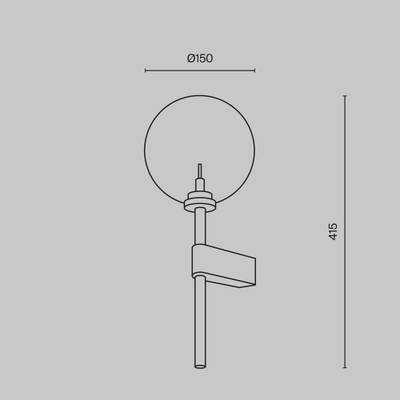 Настенный светильник (бра) Mood G4х1, MOD172WL-01BS. TM Maytoni