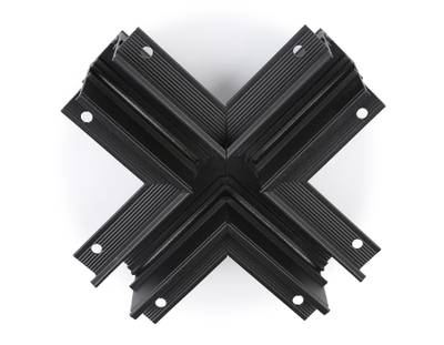 Коннектор х-образный для встраиваемого шинопровода Magnetic GL3358 BK черный 170*170*46,8