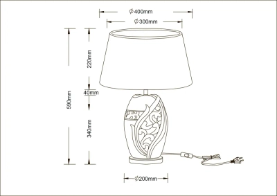 Декоративная настольная лампа Arte Lamp RUBY A4064LT-1BR, 1хE27