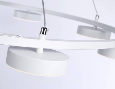 Светильник светодиодный подвесной с пультом FL51761/1+8 WH белый 3000K/4200K/6400K 67W D1000*1000 (ПДУ ИК)