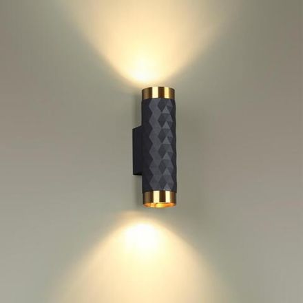4287/2W HIGHTECH ODL22 403 черный/золотистый/металл Настенный светильник IP20 LED GU10 max 2*10W AD ASTRUM