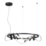 4391/55L HIGHTECH ODL24 299 черный/металл/канат Подвесной св-к с раздельн. вкл IP20 LED 50W 2020Лм 4000K CORDA