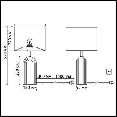 7172/1T MIDCENT ODL26 Настольный светильник  бежевый/белый/ткань/металл IP20 E27 40W  220-240V LOOP