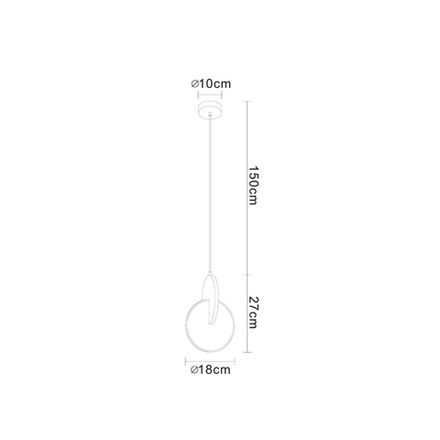 Подвесной светильник Arte lamp HANNAH A1916SP-1BK, 1хLED