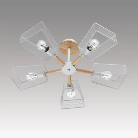 8246/5C COUNTY LN25 белый, металл/дерево Люстра потолочная Е27 5*60W 220V IRMA