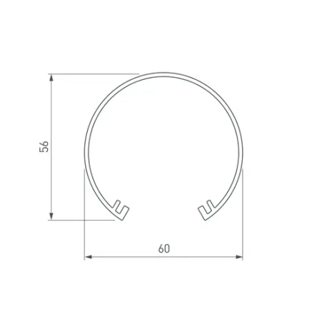 Экран SL-ROUND-D60-2000 OPAL (Arlight, Пластик)