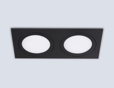 Светильник встраиваемый TN6615/2 BK черный IP44 GX53/2 max 15W 215*110*24