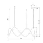 Подвесной светодиодный светильник CCT с пультом управления 90288/1 белый, LED