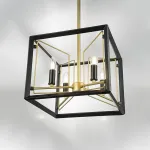 713447 Люстра REGOLO 4х40W E14 ЧЕРНЫЙ МАТОВЫЙ/ЗОЛОТО Lightstar