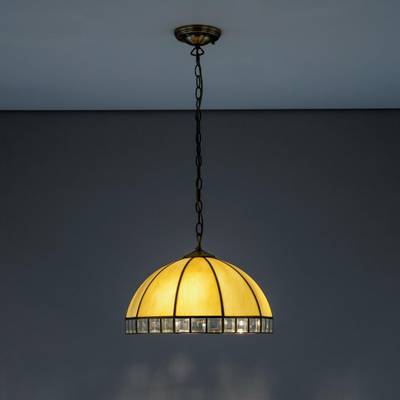 Citilux Шербург-1 CL440131 Люстра витражная подвесная Бронза