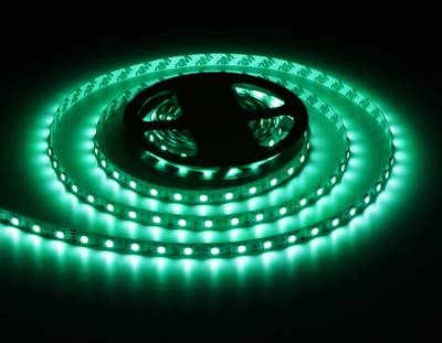 Светодиодная лента RGB GS2202 5050 60Led/ 14.4 m/ 12V IP20 RGB/ 5000*10*1.87mm/ кратность резки 50mm (4 конт.)