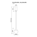 Подвесной светильник Perfectio Brass FL1175-1PS, LED