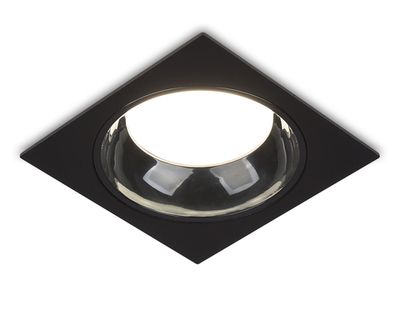 Светильник встраиваемый TN52342 SBK/GBK черный песок/черный глянец GX53 max 12W 115*115*25
