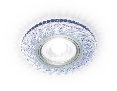 Встраиваемый точечный светильник со светодиодной лентой S295 CH хром/прозрачный хрусталь/MR16+3W(LED COLD)