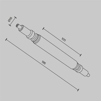 Прямой коннектор для системы Axity, CA004RC-BS. TM Maytoni