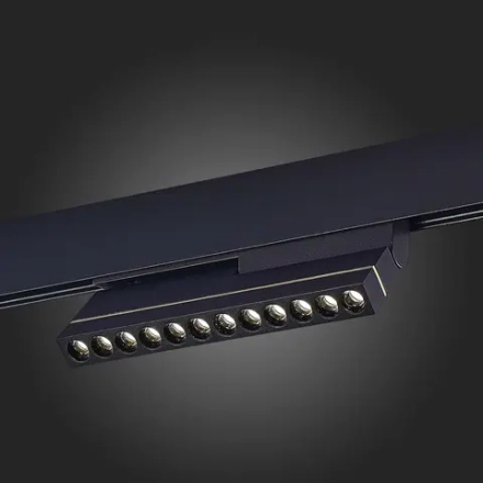 ST805.446.12 Магнитный трековый светильник Черный LED 1*12W 4000K 450Lm Ra>90 36° IP20 L220xW22xH117 48VV