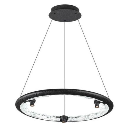 7001/44L HIGHTECH ODL25 253 Подвесной светильник черный ice crack/акрил разд. Вкл. с ПДУ IP20 LED 44W 1309Лм 3000/3800/4800K CRI &gt; 90 CAYON