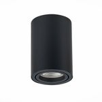 ST108.407.01 Светильник потолочный Мат. черный GU10 1*50W  D70xH100 220V Без ламп