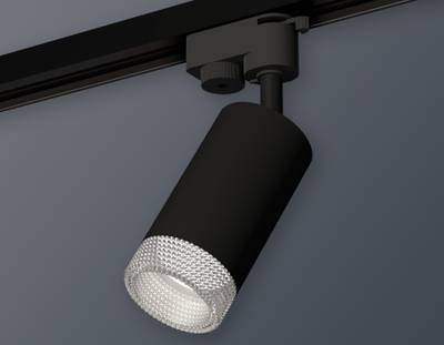 Комплект трекового светильника XT6323080 SBK/CL черный песок/прозрачный MR16 GU5.3 (A2521, C6323, N6150)