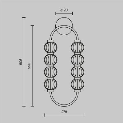 Настенный светильник (бра) Amulet 3000К 16Вт, MOD555WL-L11G3K. TM Maytoni
