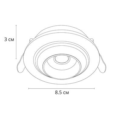 Точечный встраиваемый светильник Arte Lamp UVA A3318PL-1WH, 1хLED
