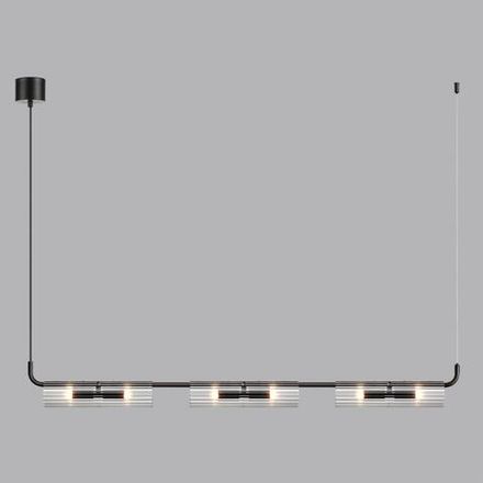 6561/6 SUSPENTIONI LN25 черный/прозрачный/металл/стекло Подвес G9 6*20W 220V TORONTO