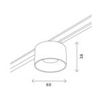 ST669.346.05 Магнитный трековый светильник Латунь LED 1*5W 4000K 350Lm Ra&gt;90 36° IP20 D60xH38 24V