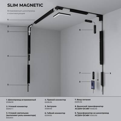 Slim Magnetic Full light N05 Трековый светильник 100W 4200K 85028/01