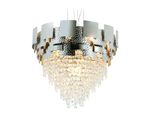 Подвесная хрустальная люстра TR5242/9 SL/CL серебро/прозрачный E14/9 max 40W D600*840