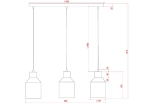 Подвесной светильник Arte Lamp LARK A7073SP-3BK, 3хE27