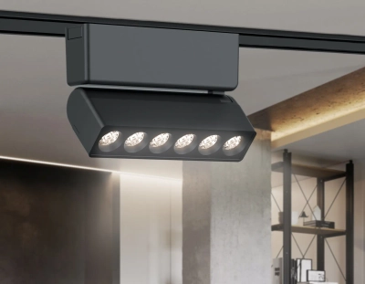 Светильник светодиодный трековый для шинопровода Magnetic Ultra Slim GV1469 BK черный IP20 6W 4200K 48V 24° 122*26*80