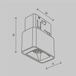 Трековый светильник Точки / Points S Exility 3000K 2Вт 24°, TR100-2-2W3K-S-W. TM Maytoni