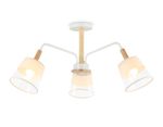Светильник подвесной TR4737/3 WH/LW белый/светлое дерево E27/3 max 40W D760*350