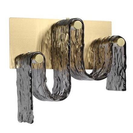 5106/16WL L-VISION  ODL26 золотой брашинг/дымчатый металл/стекло Настенный светильник LED x 16W 4000K FLOW