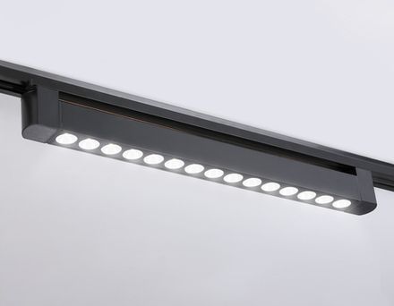 Светильник светодиодный трековый однофазный GL6715 BK черный IP20 30W 4200K 24° 458*35*57