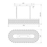 Подвесной светодиодный светильник с хрусталем 423/1, LED