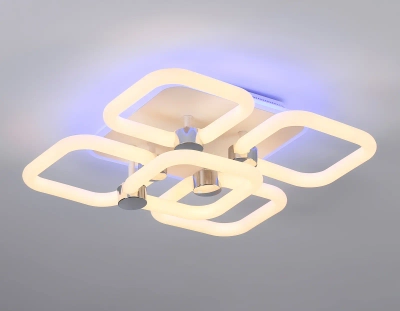 Светильник светодиодный потолочный FA3861/4+1 WH белый 70W 3000K-6400K+RGB 400*400*115 (ПДУ РАДИО 2.4G)