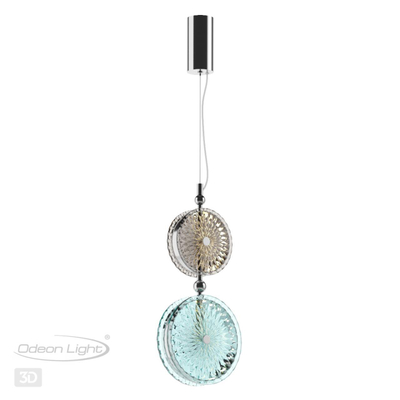 5416/13LD L-VISION ODL_EX23 144 хром/желтый/голубой металл/стекло Подвес LED 13W 4000K CARAMELLA