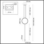 7022/27FL HIGHTECH ODL25 247 Напольный светильник металл/акрил IP20 LED 3000K 220V TEO