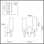 6538/2W CLASSI LN23 167 чёрный, латунь Бра E14 2*40W 220V SHARON